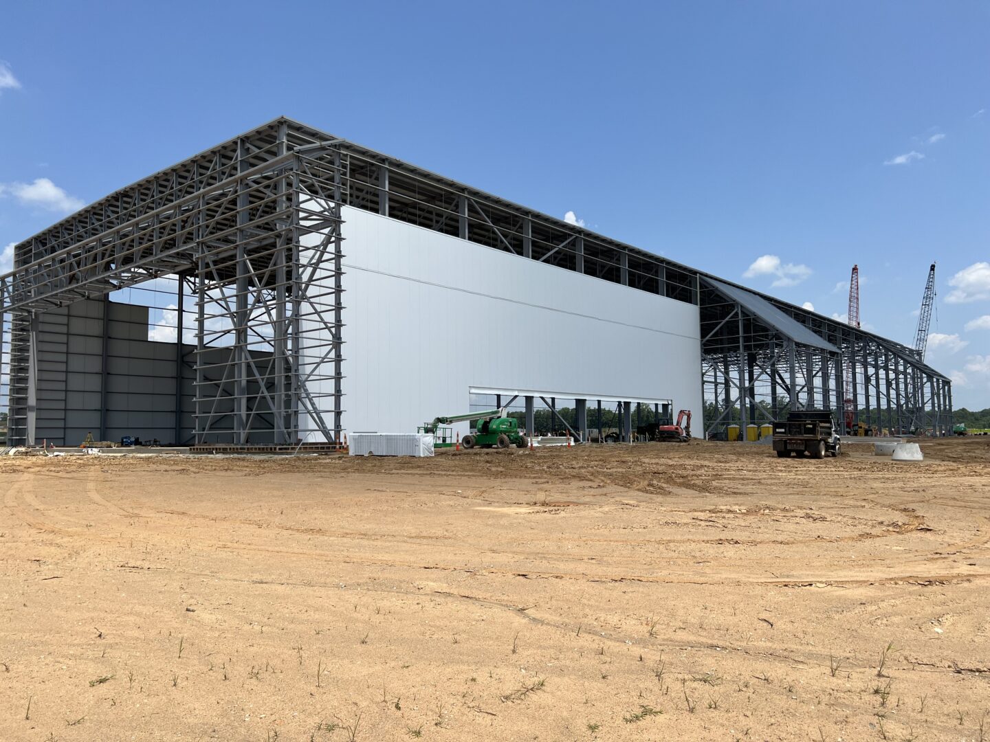 July 2023: Boom Supersonic Superfactory South exterior wall.